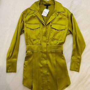 Forever 21 Green Silk Dress